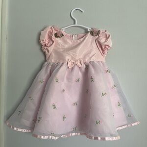 Pink Floral Formal Toddler Dress
